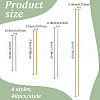 ANATTASOUL 160Pcs 4 Styles Brass Flat Head Pins KK-AN0001-03-2