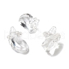 Natural Quartz Crystal Carved Half Hole Beads G-K367-02D-1