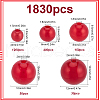 SOFPLATE 1830Pcs 5 Styles ABS Plastic Imitation Pearl Beads OACR-SP0001-01B-2