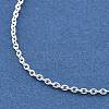 Adjustable Slider Brass Cable Chain Necklaces for Men Women NJEW-G160-13S-1-2