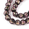 Handmade Foil Glass Beads Strands FOIL-N029-05A-3