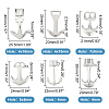 Unicraftale 6Pcs 6 Styles 304 Stainless Steel Anchor Hook Clasps STAS-UN0050-80-4