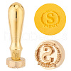 Golden Plated Brass Stamps DIY-WH0349-161D-1