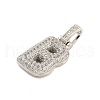 Brass Micro Pave Clear Cubic Zirconia Pendants KK-B099-01P-B-2
