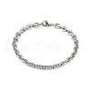 201 Stainless Steel Cuba Style Chian Bracelet for Men BJEW-B138-06P-01-4