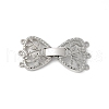 Brass Micro Pave Cubic Zirconia Fold Over Clasps KK-U052-10P-1