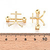 Brass Micro Pave Cubic Zirconia Brooch Findings KK-N258-19G-3