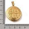 316 Stainless Steel Locket Pendants STAS-C123-04A-G-3
