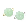 Spray Painted Glass Imitation Jade Connector Charms PALLOY-JF03525-01-3