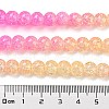Spray Painted Crackle Glass Beads Strands DGLA-C002-8mm-01-5
