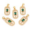Real 18K Gold Plated Brass Micro Pave Cubic Zirconia Pendants ZIRC-L100-083G-02-1