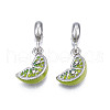 Rack Plating Alloy Enamel European Dangle Charms MPDL-N039-221-1