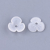 3-Petal Transparent Acrylic Bead Caps FACR-T001-01-2