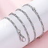 Brass Figaro Chains Necklaces for Women NJEW-D302-01P-5