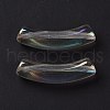 UV Plating Transparent Rainbow Iridescent Acrylic Beads OACR-A016-01M-2