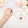 Beebeecraft 10Pcs 2 Colors Adjustable 304 Stainless Steel Wire Cuff Bangle Making MAK-BBC0001-14-3