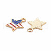Rack Plating Alloy Enamel Pendants PALLOY-N172-040-3