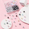 160Pcs 4 Style Opaque Acrylic Beads MACR-YW0002-78-5