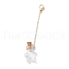 Empty Glass Wishing Bottle Pendant Decorations HJEW-JM02662-01-2