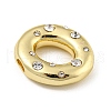 Brass Micro Pave Clear Cubic Zirconia Pendants KK-E093-04G-O-2