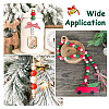 Craftdady 9 Styles Painted Christmas Natural Wood Beads WOOD-CD0001-35-10