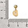 304 Stainless Steel Rhinstone Pendant STAS-H202-50G-D-3