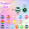 Opaque Striped Resin Beads RESI-CJC0021-16-2