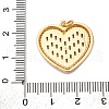 Brass Micro Pave Clear Cubic Zirconia Pendants KK-U076-21G-3