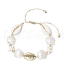 Natural Mixed Cowrie Shell Bead Braided Bead Bracelets BJEW-JB11862-02-2