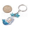 Mermaid Opaque Resin Pendant Keychain X1-KEYC-JKC00624-01-3