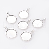 Tibetan Style Alloy Pendant Cabochon Settings X-TIBEP-20474-AS-FF-1