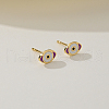 Elegant Stainless Steel Enamel Evil Eye Stud Earrings AG3278-6-1