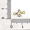 Brass Micro Pave Blue Cubic Zirconia Links KK-D356-06A-G-3