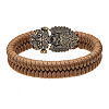  1Pc Tibetan Style Brass Shackle Clasps KK-NB0003-67A-5