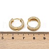 Brass Micro Pave Clear Cubic Zirconia Hoop Earrings EJEW-S277-09G-A-5