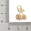 Brass Micro Pave Cubic Zirconia Pendants KK-Z107-13G-3