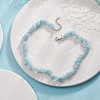 Natural White Jade Dyed Chips Beaded Necklaces NJEW-JN04275-07-3