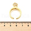 Brass Micro Pave Cubic Zirconia Cuff Rings for Women RJEW-F184-14G-5