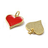 Brass Enamel Charms KK-R229-06G-01-2