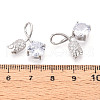 Brass Micro Pave Cubic Zirconia Pendants KK-T074-72P-01-3