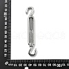 304 Stainless Steel Turnbuckle with Adjustment Hook Eyelet Screw STAS-B082-03P-3