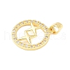 Brass Micro Pave Cubic Zirconia Pendants KK-D357-16G-G-2