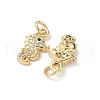 Brass Micro Pave Cubic Zirconia Pendants KK-C104-11G-2