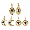 Brass Micro Pave Cubic Zirconia Pendants KK-S526-20G-B-1