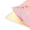 Rectangle Happy Birthday Theme Paper Stickers DIY-B041-23C-3