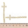 Cross Brass Micro Pave Cubic Zirconia Pendants KK-E102-02G-02-3