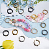 SOFPLATE 24pcs 4 colors Zinc Alloy Spring Gate Rings FIND-SP0001-54-4