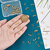Unicraftale 24Pcs 2 Styles Brass Fold Over Clasps KK-UN0003-11G-3