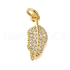 Rack Plating Brass Micro Pave Cubic Zirconia Pendants ZIRC-F142-36G-1