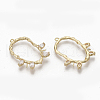 Brass Peg Bails Pendants ZIRC-Q021-082G-NF-2